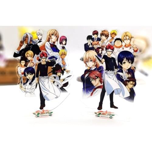 Food Wars Shokugeki no Soma Yukihira Souma Nakiri Erina Megumi acrylic stand figure model plate holder cake topper anime