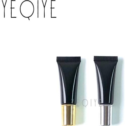 【30PCS】10ml Black Plastic Cosmetic Squeeze Bottle 10g Make up Facial Cleansing Lotion Cream Packing Soft Bottles Cosmetic Tube