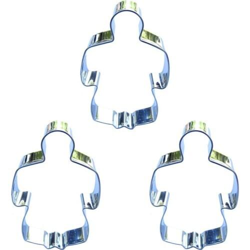 Women shape 3 piece biscuit cutting molds, baking tools, cake decorating soft candy tools