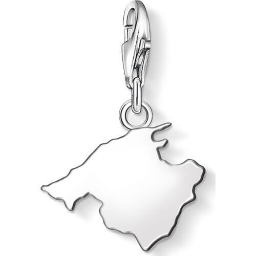 Mallorca Map Pendant Charms 925 Silver Spanish Island Jewelry Making Bracelet Necklace Women Men DIY Accessories Findings