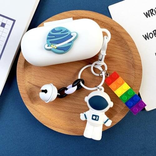 Cute Astronaut Keychain Cases for huawei freebuds 3i / honor flypods 3 case silicone Cartoon Planet Earphone Cover Flypod 3