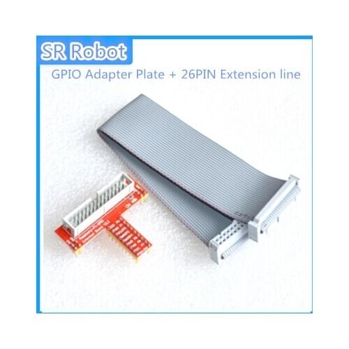 Raspberry PI GPIO Suite (GPIO Adapter Plate + 26PIN Extension line)