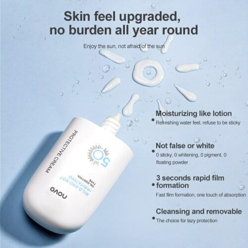 NEW NOVO Isolation Sunscreen Protective Cream Moisturizing Skin Invisible Pore Summer Facial Body Isolation UV Protection TSLM2