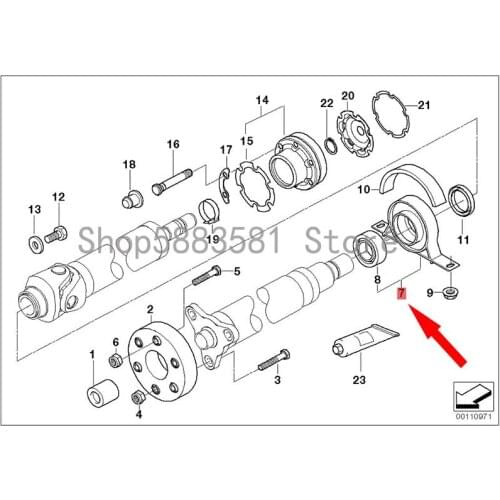 CAR drive shaft bridge bearing bm wE46 330D M57 E46 330CD E46 330D M57N intermediate support drive shaft suspension glue