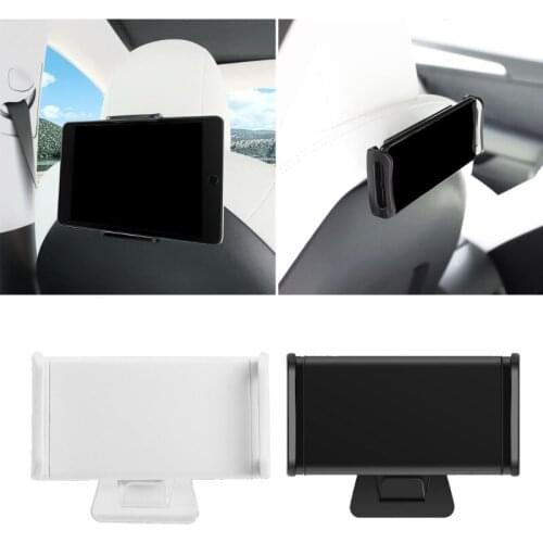 R3MD Portable Auto Headrest Tablet Mount Phone Holder ABS Phone Bracket Suitable for Model 3 Model Y