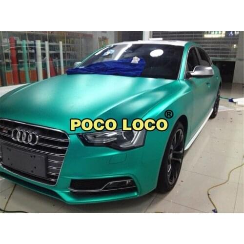 Premium Satin Matte Chrome Metallic Teal Green Satin Pearl Vinyl Film Wrap Full Entire Car Air Bubble Free