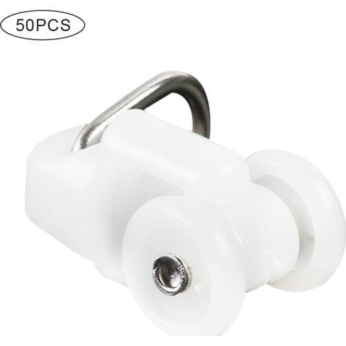 50PCS Curtain Rolle Curtain Rail Accessories Mute Hook Track Pulley Ball Hook Roller Curtain Rail Roller