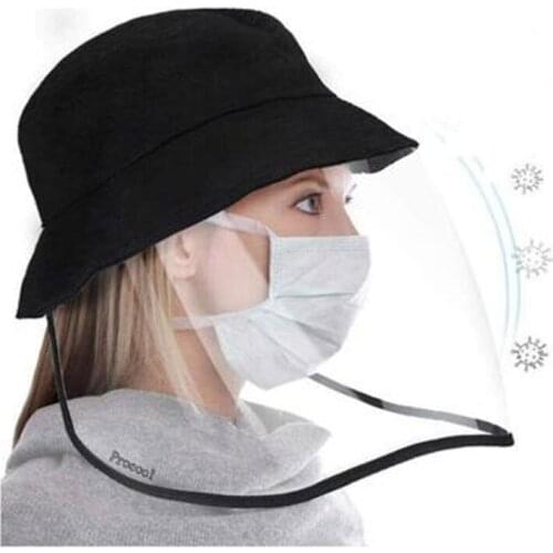 Anti-water Drop Protective Hat Unisex Summer Anti-saliva Bucket Hats Big Brim Transparent Protection Removable Fisherman Hat