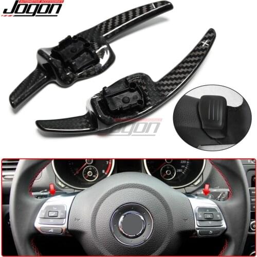 Replace Carbon Fiber Steering Wheel Paddle Shifter For VW Tiguan Golf 6 MK5 MK6 Jetta GTI R20 R36 CC Scirocco POLO Passat B6 B7