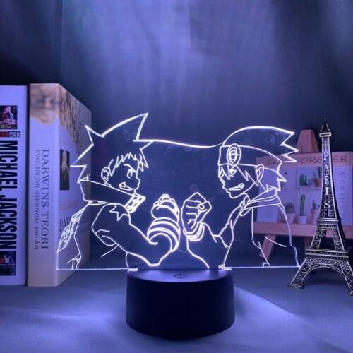 3d Lamp Anime Soul Eater LED Night Light for Room Decor Nightlight Birthday Gift Manga Soul Eater Neon Light