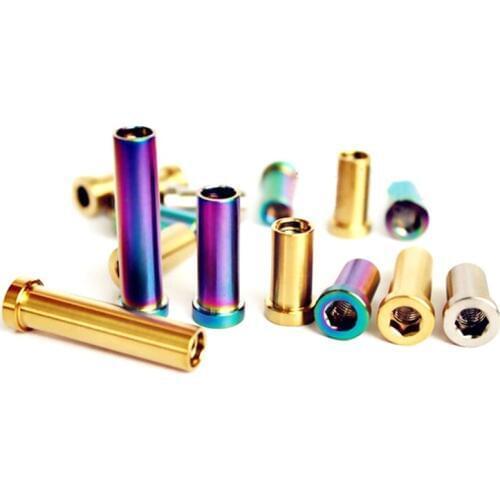M6*1.0 Length 11.5/18.5/22/30/33mm Color Ti/Golden/Rainbow GR5 Titanium Pivot Nut For Bicycle Caliper Brakes