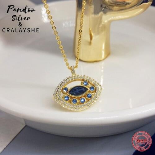 ADMIRATION Lucky Magic EYE Necklace Elegant Gift For Female , Trend High Quality Sterling Silver Brand 1:1 Copy With Logo