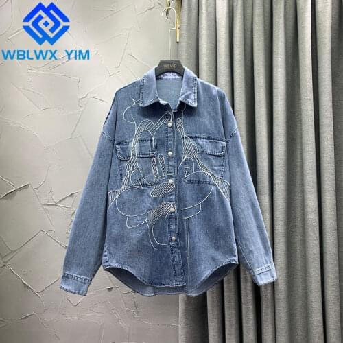 WBLWX YIM Womens Denim Shirts