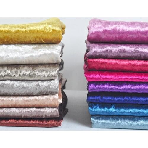 Gold velvet fabric Stretch fabrics Diamond luster cloth flannel elastic Soft ice velvet dress flannel DIY patchwork Sewing Shirt