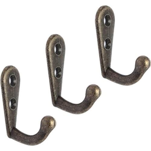10PCS Single Prong Hook Classical Mini Size Wall Mounted Retro Cloth Hanger For Coats Hats Towels Keys Home Save Room Organizer