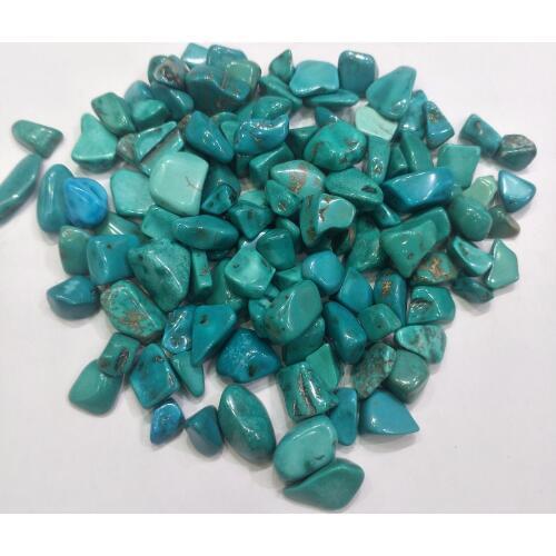 100g Blue Turquoise tumbled stone Rock crystal gravel Suitable for home decoration wedding decoration aquarium