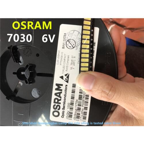 200pcs/Lot FOR Led LCD TV backlight bar LG lamp bead 7030 6V 1W cold white light patch diode 6V