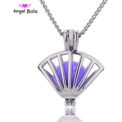 25PCS/LOT Angel Bola Jewelry Yoga Aromatherapy Essential Oils Surgical Perfume Diffuser Necklace Drop Shipping L159