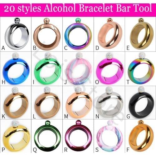 3.5oz Bangle Bracelet Hip Flask With Funnel Stainless Steel Alcohol Whiskey Hip Flask Pocket Flagon Chic Drinkware Dropshipping