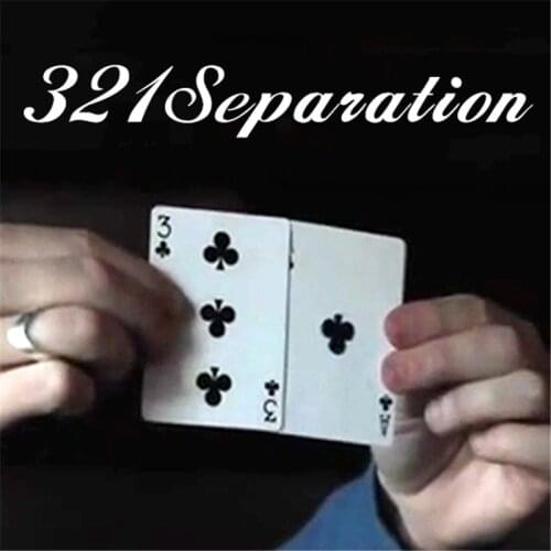 321 Separation Magic Tricks Visual Card Magic Trick Close Up Street Stage Magic Props Illusions Gimmick Mentalism Comedy Joke