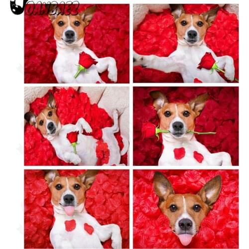 Dog Diamond Painting Animal Mosaic 5D Diy Rose Cross Stitch Kit Handmade Inlaid Wall Decoration Craft Gift Design