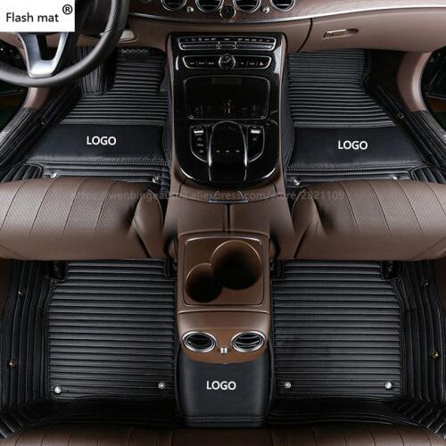 Flash mat Logo car floor mats for Fiat All Models Ottimo 500 Panda Punto palio Linea Sedici Viaggio Bravo Freemont styling