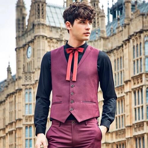 Brand Men Clothing Autumn Winter mens formal wedding suit vest coat waistcoat slim fit classic vest England Retro plus size