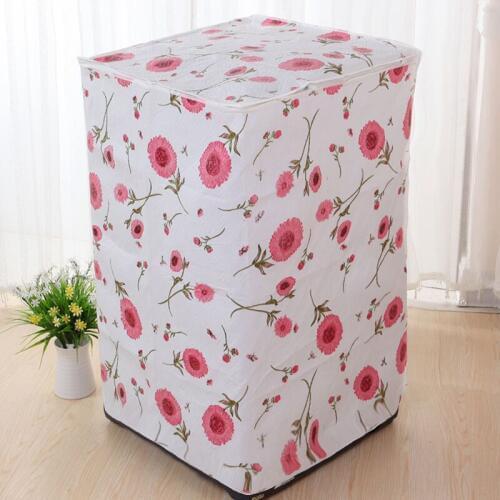 Sunflower PEVA Zipper Washing Machine Cover Waterproof Dust Cover