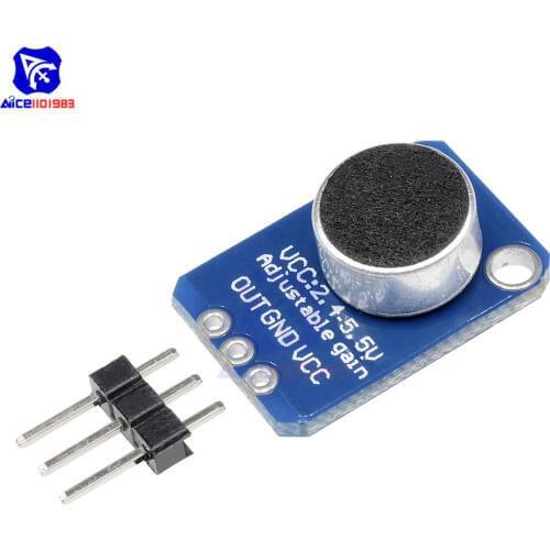 Electret Microphone Amplifier MAX4466 Adjustable Gain Breakout Board for Arduino MAX4466 Diy Kit Electronic PCB Board Module