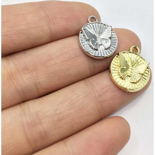 Eruifa 20pcs 14mm Butterfly Gold/Silver Plated Bee Zinc Alloy Charms Pendant Jewelry DIY Necklace Bracelet Earrings 2 colors