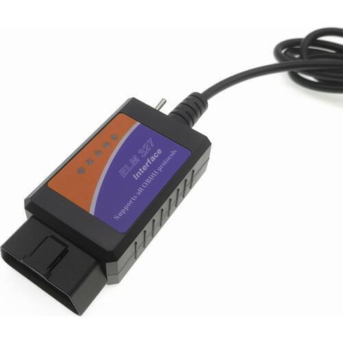 FTDI 25K80 ELM327 USB OBD2 Switch HS / MS CAN Auto Diagnostic Scanner for Ford Mazda Lincoln Mercury CAN BUS Brush hidden