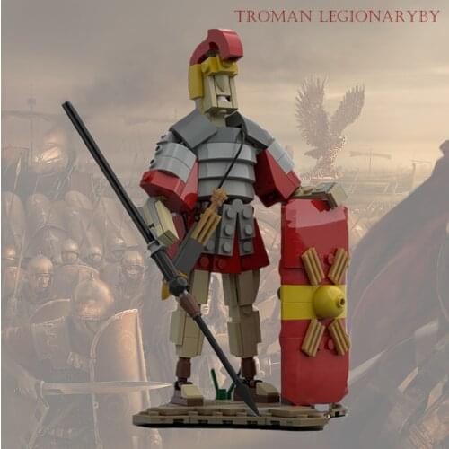 Moc Game Figured Romaning Legioning Classic Game War Soldier Pikemen Building Blocks Block Toy Assembly Model Toys for Boys Gift