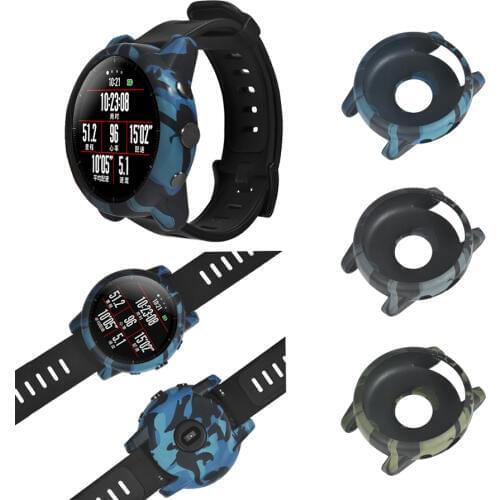 Camouflage Protector Shell for Xiaomi Huami Amazfit 2/2S Stratos Full Frame Silicone Case for Amazfit Stratos Cover