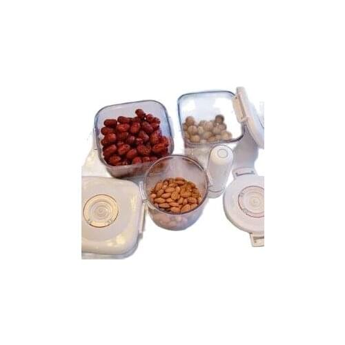 Kitchen Vacuum Fresh-keeping Storage Organizer Box With Lid Refrigerator Food Rangement Container Transparent Glass Lunch Box