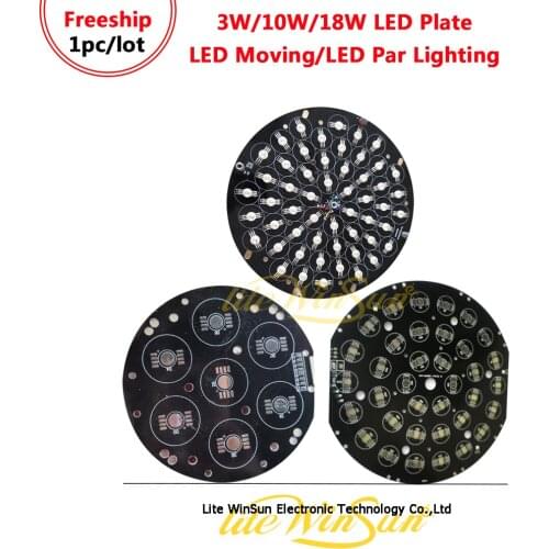 Litewinsune Freeship 1PC 36*18W LED Disk Plate LED Beads With Aluminum Plate Disk 36*10W 18*10W 18*18W 54*3W LED Lighting