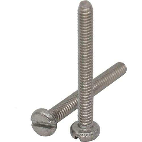 M1.6 M2 M2.5 M3*3mm 4mm 5mm 6mm 8mm 10mm 12mm 14mm 16mm 18mm 304 Stainless Steel GB65 Bolt Slotted Minus Round Cheese Head Screw