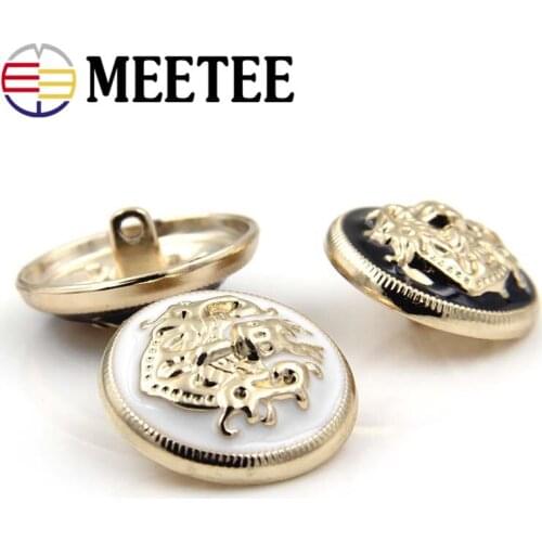 Meetee 30pcs 15-28mm Metal Button for Men Women Shirt Coat Jacket Sweater Snap DIY Craft Sewing Decoration Material D4-7