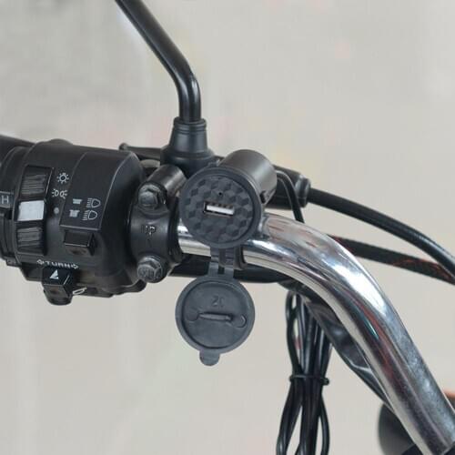 Motorcycle Waterproof DC 9-24V Mobile Phone Power Supply USB Port Socket Charger Motorcycle Phone Charger