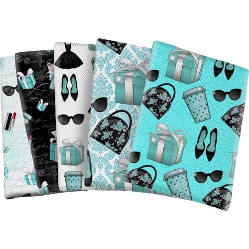 Printed Polyester-cotton Childrens Clothing Fabric Home Textile Curtain Cushion Cover DIY 50*145CM