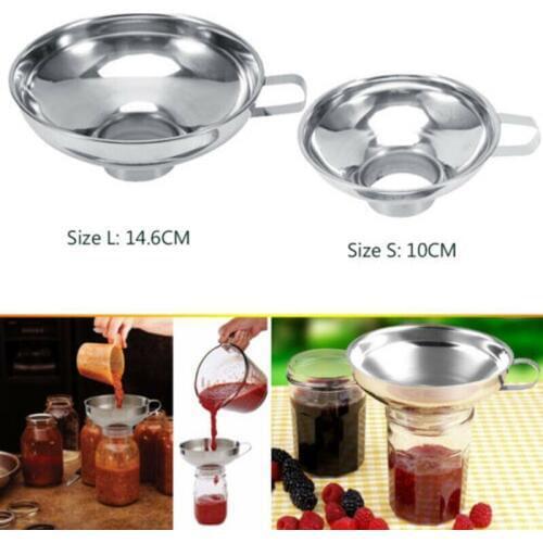 Small Funnels For Perfume Liquid Essential Oil Filling Empty Bottle Packing Tool Stainless Steel Large Diameter Funnel Salad