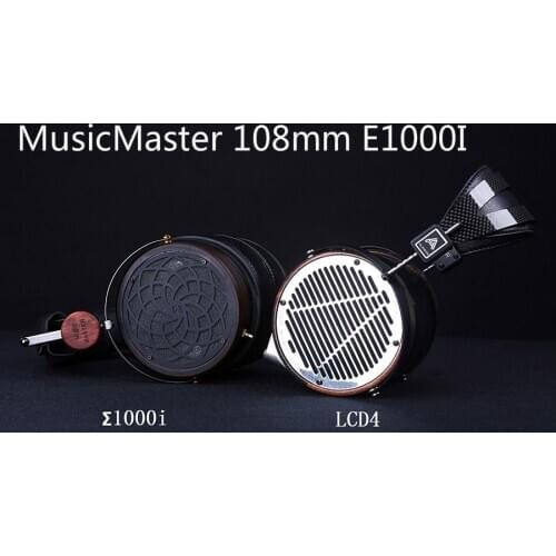 MusicMaster 108mm E1000I 60Ohms Planar Customized Wooden Hifi Monitor Studio Audiophile Headphone Headset PK Audeze LCD4 Susvara