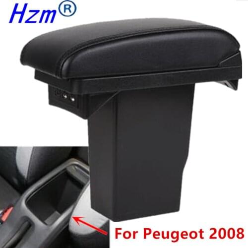 For Peugeot 2008 armrest box Central Storage Box modification accessories