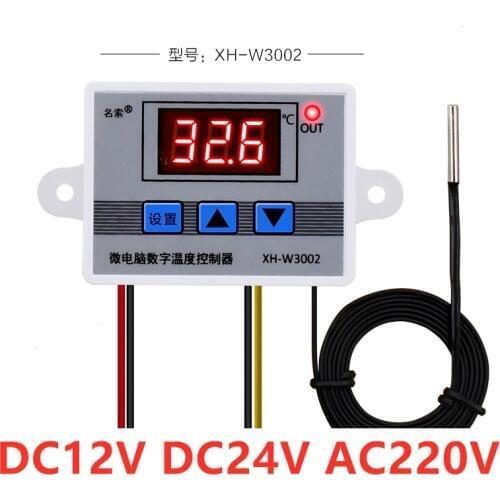 12V 24V 220V Professional W3002 Digital LED Temperature Controller 10A Thermostat Regulator XH-W3002