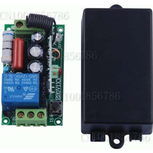 AC220V 1CH 10A Remote Control Light Switch Relay Output Radio Receiver Module + Case 10pcs/lot