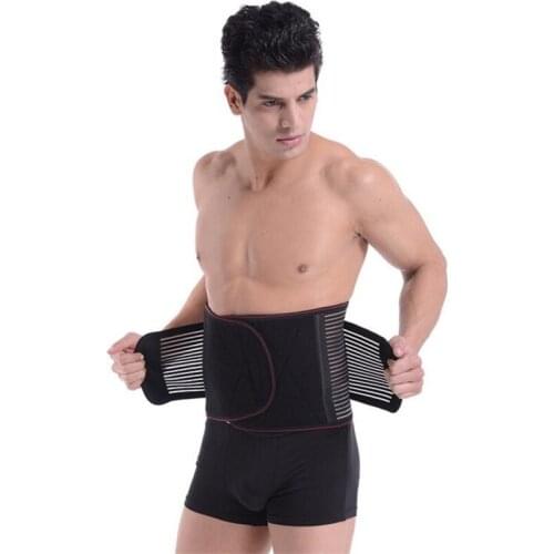 Men Women Exercise Belt Tourmalin Self-heating Waist Support Breathable Lumbar Waist Support Safety Fitness Bodybuilding Belts