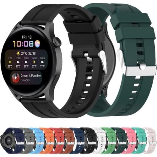 For Huawei Watch 3 / 3 Pro GT 2 2e 46mm Strap Quick release Silicone Watchbands Sport Bracelet Wristband For Honor Watch GS Pro