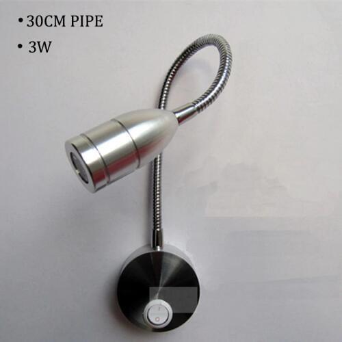 3W Gooseneck Bedroom Reading led Wall Sconce Headboard Led Bedside Lamp