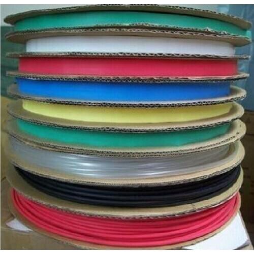 1 Roll Diameter 1-40mm Red / Black / Red / Green / Blue / Yellow / Clean Heat Shrinkable Tube Shrink Tubing 25/100/200M Length