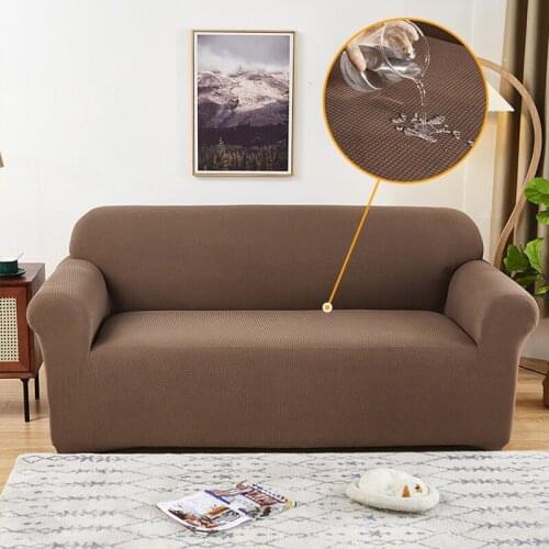 Waterproof Velvet Elastic Sofa Cover Stretch All-inclusive 1/2/3/4 Seater Corner Sofa Cover Dust-proof Slipcover For Living Room