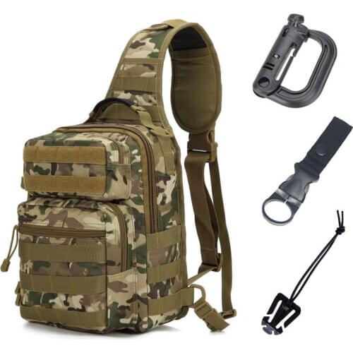 Military Shoulder Bag Army Tactical Molle Sling Backpack Climbing Camping Hiking Travel Men Outdoor Camouflage EDC Chest Pack